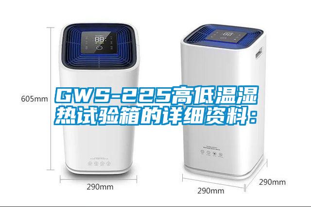 GWS-225高低溫濕熱試驗(yàn)箱的詳細(xì)資料：