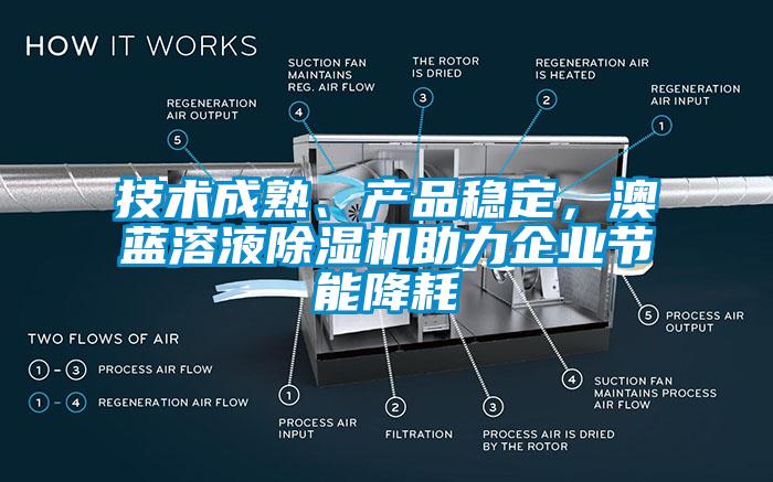 技術(shù)成熟、產(chǎn)品穩(wěn)定，澳藍溶液除濕機助力企業(yè)節(jié)能降耗